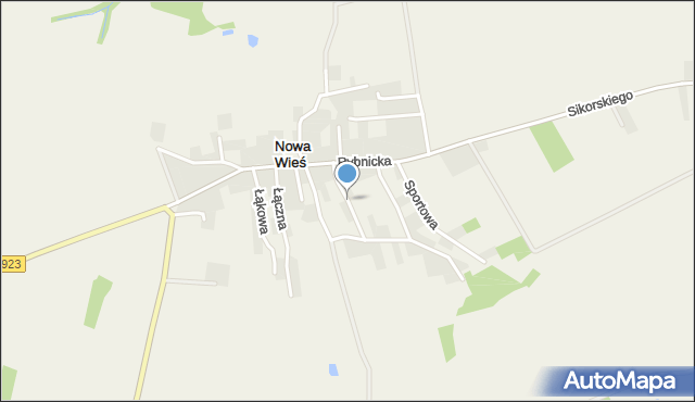 Nowa Wieś gmina Lyski, Wspólna, mapa Nowa Wieś gmina Lyski
