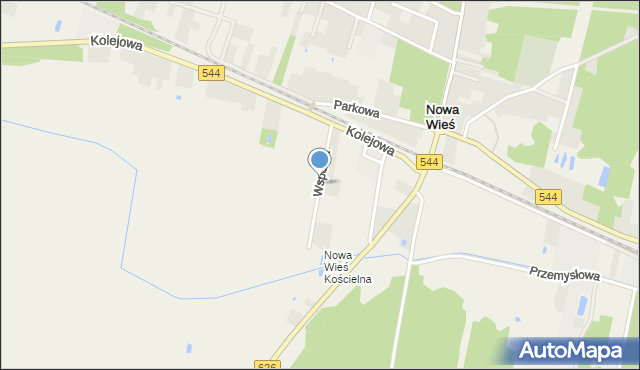 Nowa Wieś gmina Olszewo-Borki, Wspólna, mapa Nowa Wieś gmina Olszewo-Borki