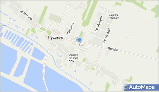 Pęczniew, Wspólna, mapa Pęczniew