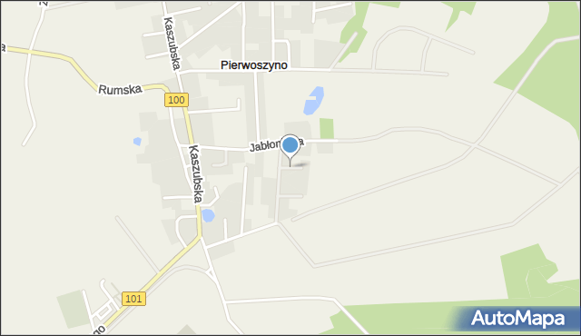 Pierwoszyno, Wschodnia, mapa Pierwoszyno