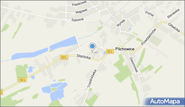 Pilchowice powiat gliwicki, Wspólna, mapa Pilchowice powiat gliwicki