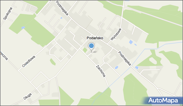 Podańsko, Wspólna, mapa Podańsko