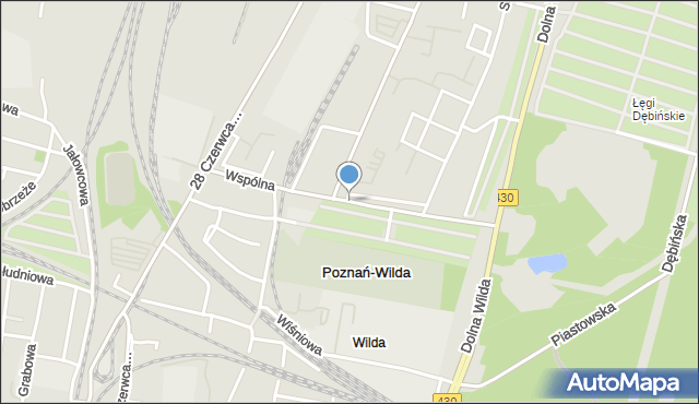 Poznań, Wspólna, mapa Poznania