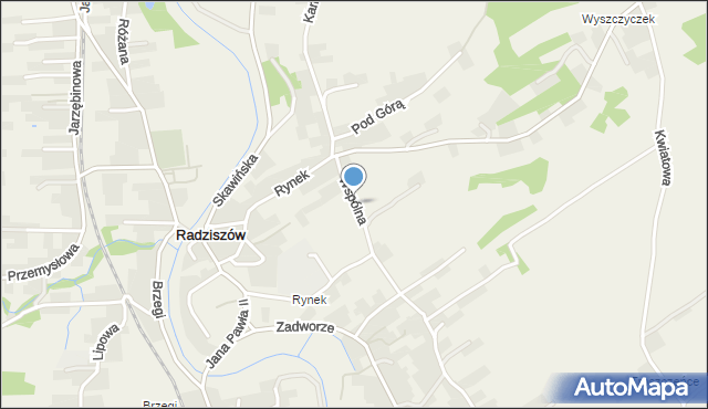 Radziszów, Wspólna, mapa Radziszów