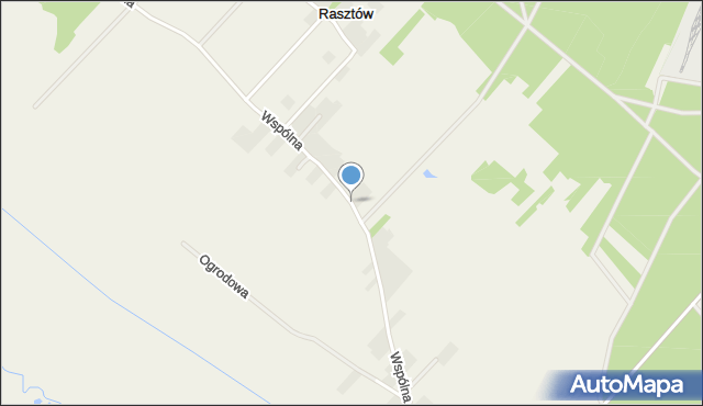 Rasztów, Wspólna, mapa Rasztów