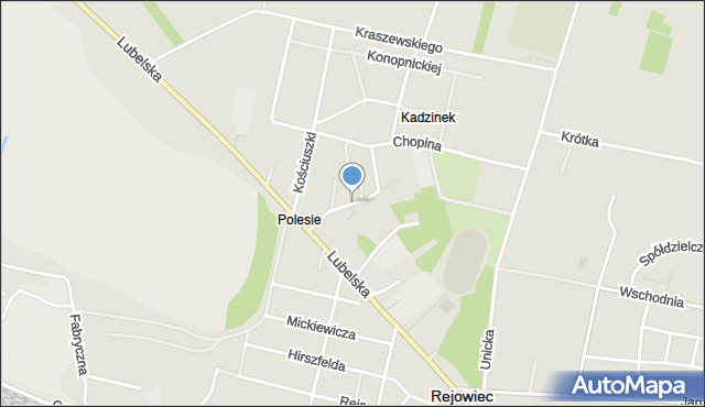 Rejowiec Fabryczny, Wspólna, mapa Rejowiec Fabryczny