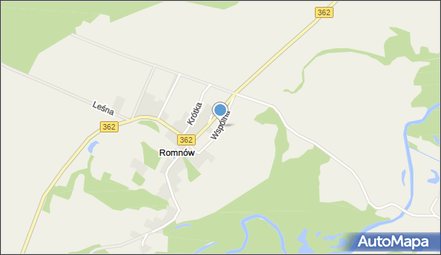 Romnów, Wspólna, mapa Romnów