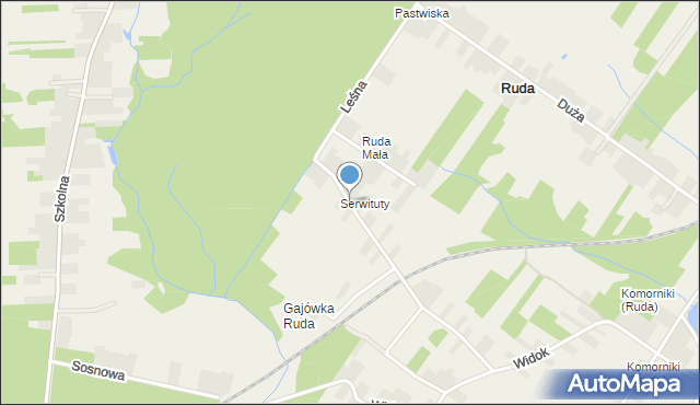 Ruda gmina Brody, Wspólna, mapa Ruda gmina Brody