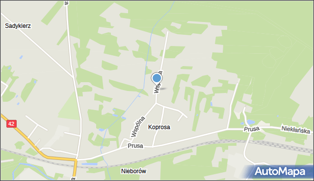 Stąporków, Wspólna, mapa Stąporków