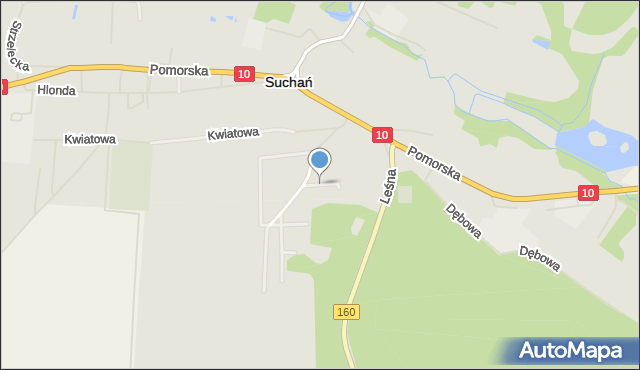 Suchań, Wschodnia, mapa Suchań