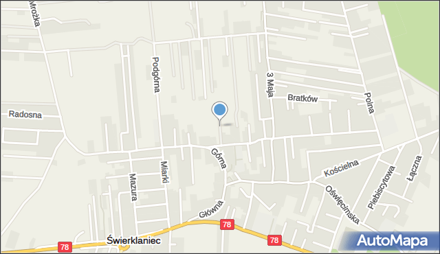 Świerklaniec, Wspólna, mapa Świerklaniec