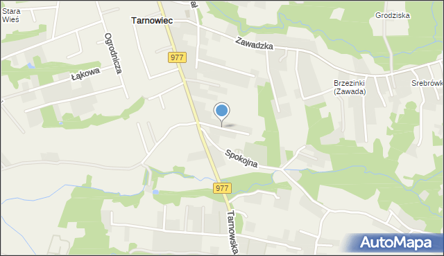 Tarnowiec gmina Tarnów, Wspólna, mapa Tarnowiec gmina Tarnów