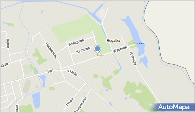 Terespol powiat bialski, Wspólna, mapa Terespol powiat bialski