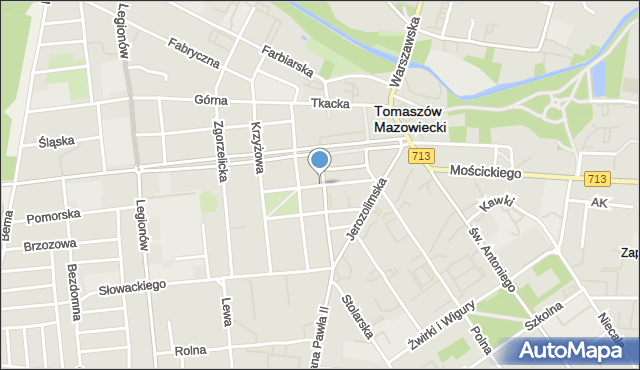 Tomaszów Mazowiecki, Wschodnia, mapa Tomaszów Mazowiecki