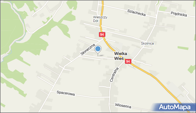 Wielka Wieś powiat krakowski, Wspólna, mapa Wielka Wieś powiat krakowski