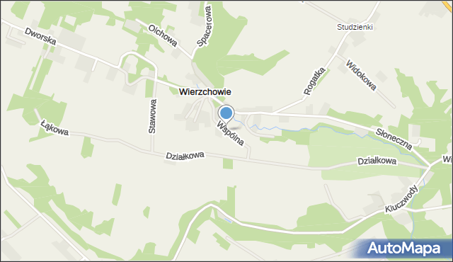 Wierzchowie, Wspólna, mapa Wierzchowie