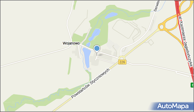 Wojanowo, Wspólna, mapa Wojanowo