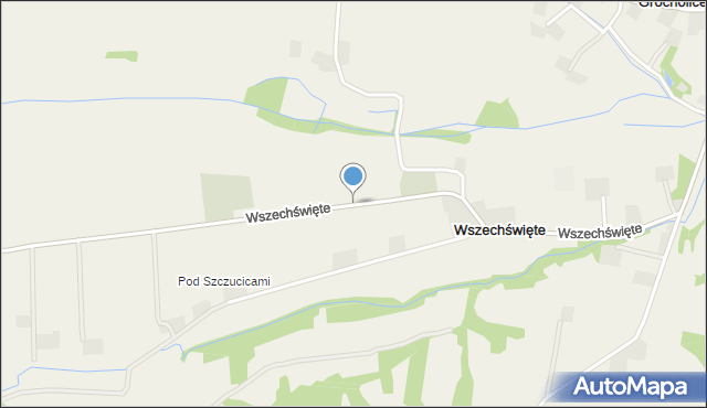 Wszechświęte gmina Sadowie, Wszechświęte, mapa Wszechświęte gmina Sadowie