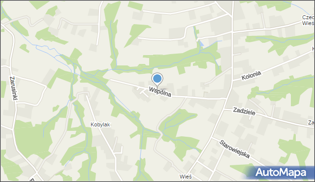 Zakliczyn gmina Siepraw, Wspólna, mapa Zakliczyn gmina Siepraw