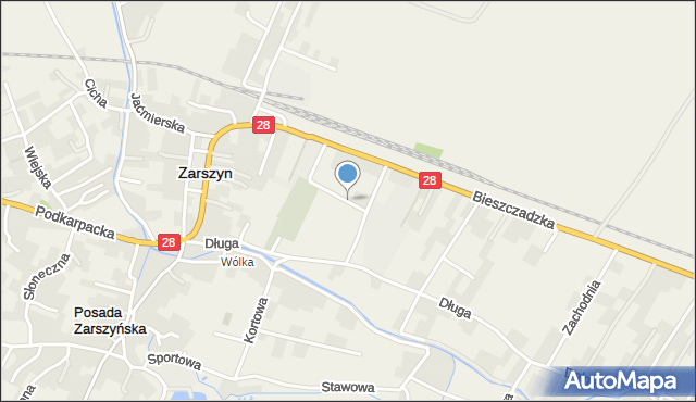 Zarszyn, Wschodnia, mapa Zarszyn