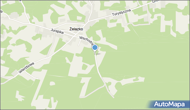 Żelazko, Wschodnia, mapa Żelazko