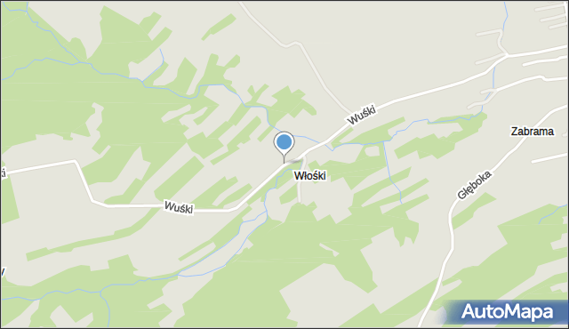 Dynów, Wuśki, mapa Dynów