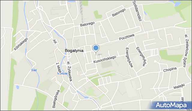 Bogatynia, Wyszyńskiego Stefana, ks. kard., mapa Bogatynia