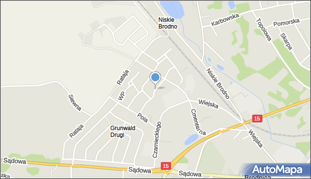 Brodnica, Wyszyńskiego Stefana, ks. kard., mapa Brodnica