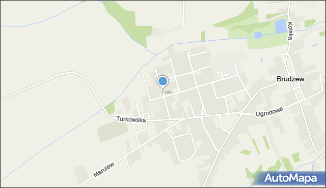 Brudzew powiat turecki, Wyszyńskiego Stefana, ks. kard., mapa Brudzew powiat turecki