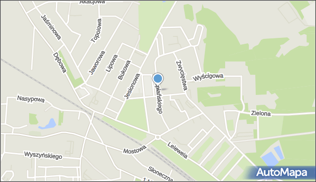 Brzeg Dolny, Wyspiańskiego Stanisława, mapa Brzeg Dolny