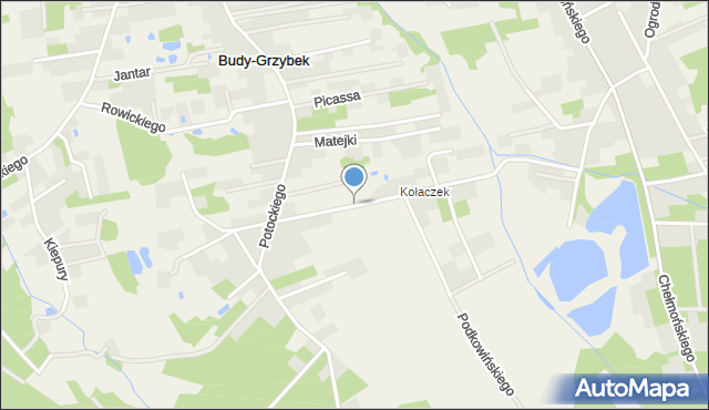 Budy-Grzybek, Wyczółkowskiego Leona, mapa Budy-Grzybek