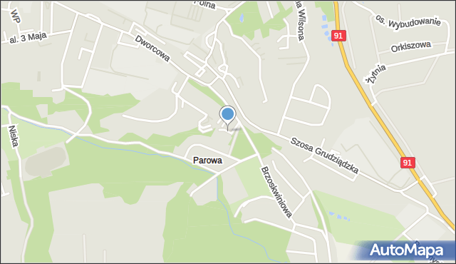 Chełmno, Wysoka, mapa Chełmno