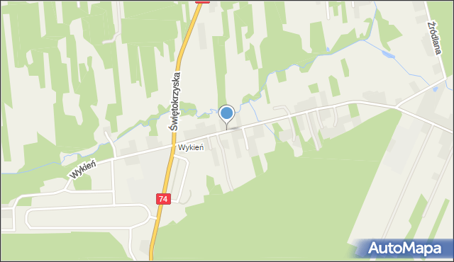 Ćmińsk, Wykień, mapa Ćmińsk