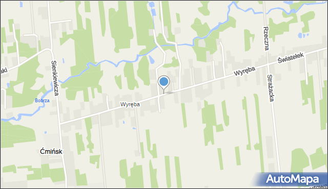 Ćmińsk, Wyręba, mapa Ćmińsk