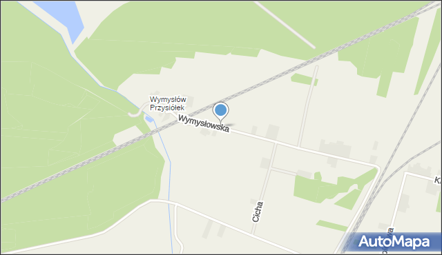 Czarnca, Wymysłowska, mapa Czarnca