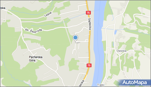 Czchów, Wypoczynkowa, mapa Czchów