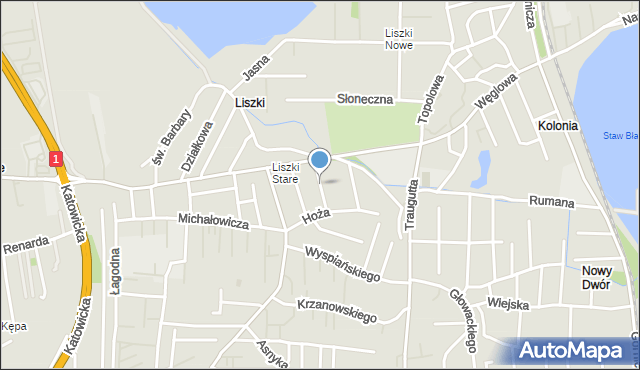 Czechowice-Dziedzice, Wysockiego Piotra, mapa Czechowic-Dziedzic
