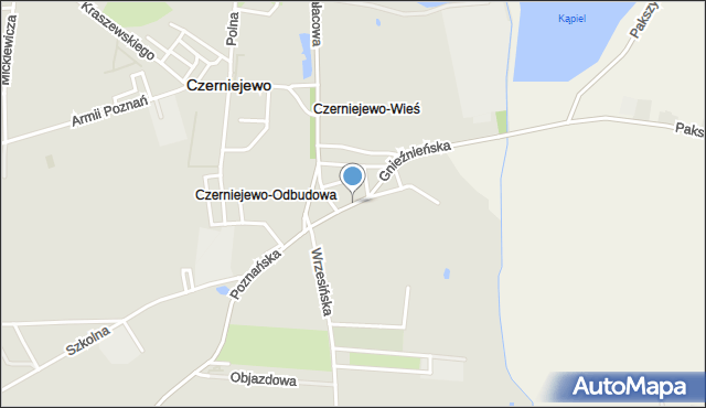 Czerniejewo, Wyszyńskiego Stefana, ks. prym. kard., mapa Czerniejewo