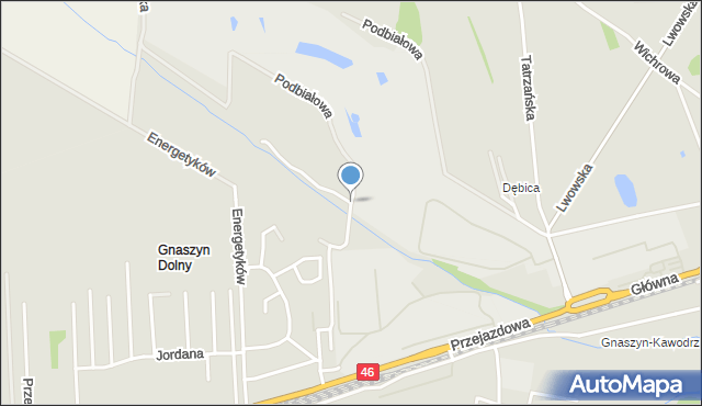 Częstochowa, Wygodna, mapa Częstochowy