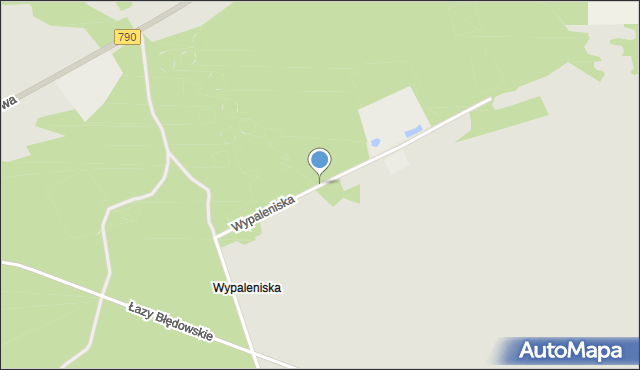 Dąbrowa Górnicza, Wypaleniska, mapa Dąbrowa Górnicza