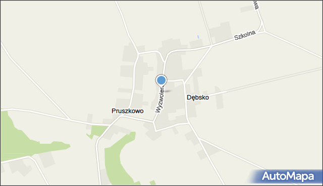Dębsko gmina Wielichowo, Wyzwolenia, mapa Dębsko gmina Wielichowo