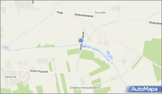 Drawsko, Wybudowanie, mapa Drawsko