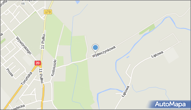 Drawsko Pomorskie, Wypoczynkowa, mapa Drawsko Pomorskie