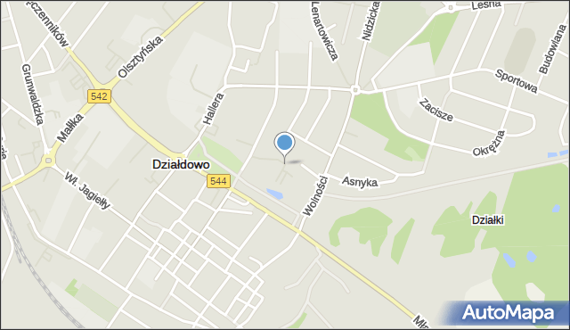 Działdowo, Wyszyńskiego Stefana, ks. kard., mapa Działdowo