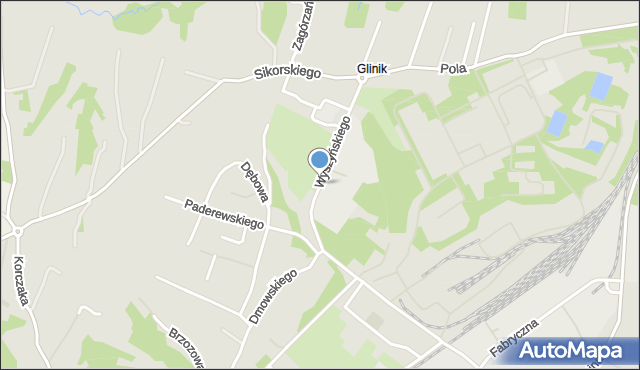 Gorlice, Wyszyńskiego Stefana, ks. kard., mapa Gorlic