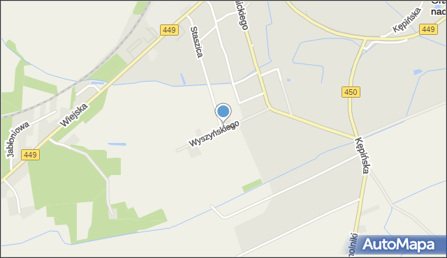 Grabów nad Prosną, Wyszyńskiego Stefana, ks. kard., mapa Grabów nad Prosną