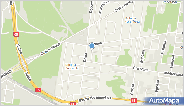 Grabówka powiat białostocki, Wysoka, mapa Grabówka powiat białostocki