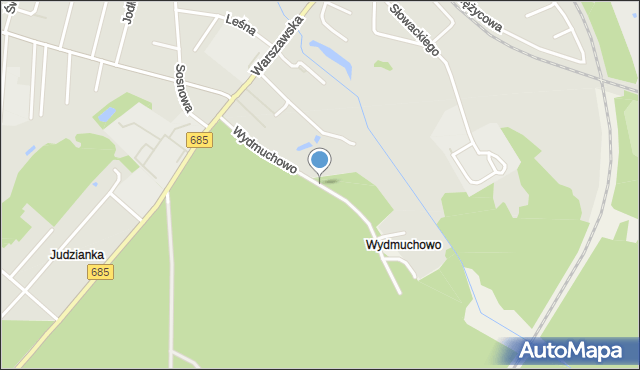 Hajnówka, Wydmuchowo, mapa Hajnówka