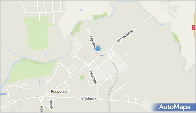 Hrubieszów, Wyzwolenia, mapa Hrubieszów