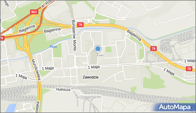 Katowice, Wyspiańskiego Stanisława, mapa Katowic